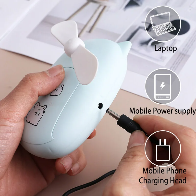 

Портативный мини-вентилятор с USB-зарядкой и функцией увлажнения