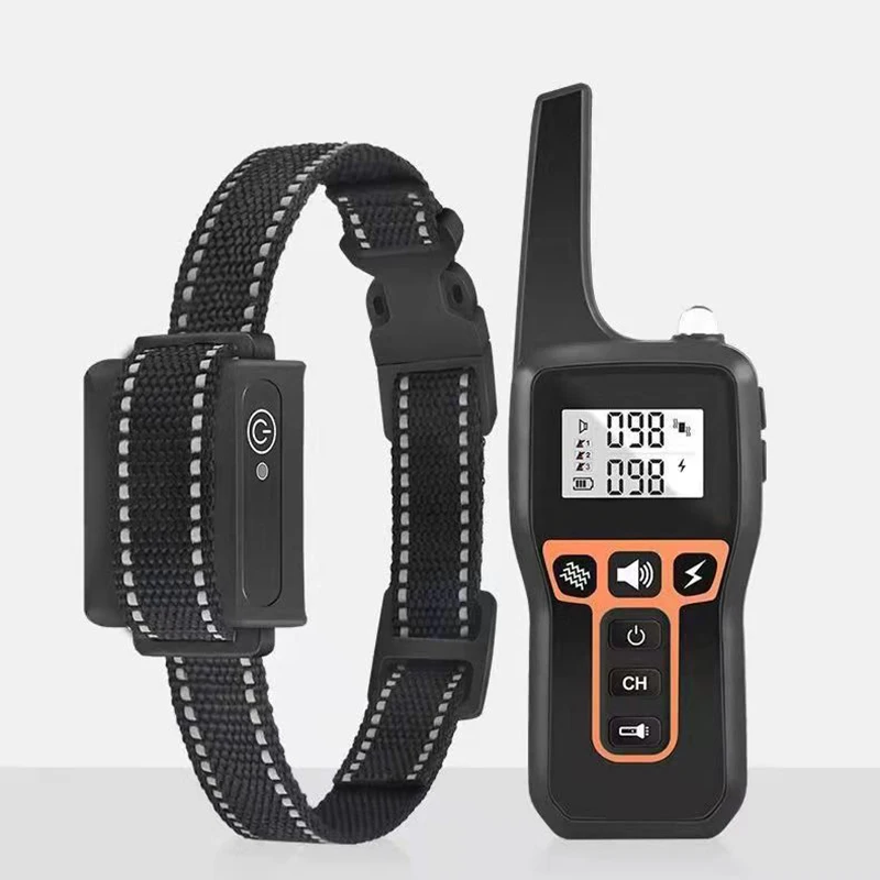 

Electric Dog Training Collar Light Waterproof Rechargeable Pet Anti Bark Control Collar For Dogs Electric Shocker dog supplies