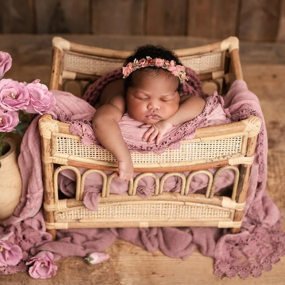 Реквизит для фотосъемки новорожденных мягкое хлопковое кружевное одеяло с