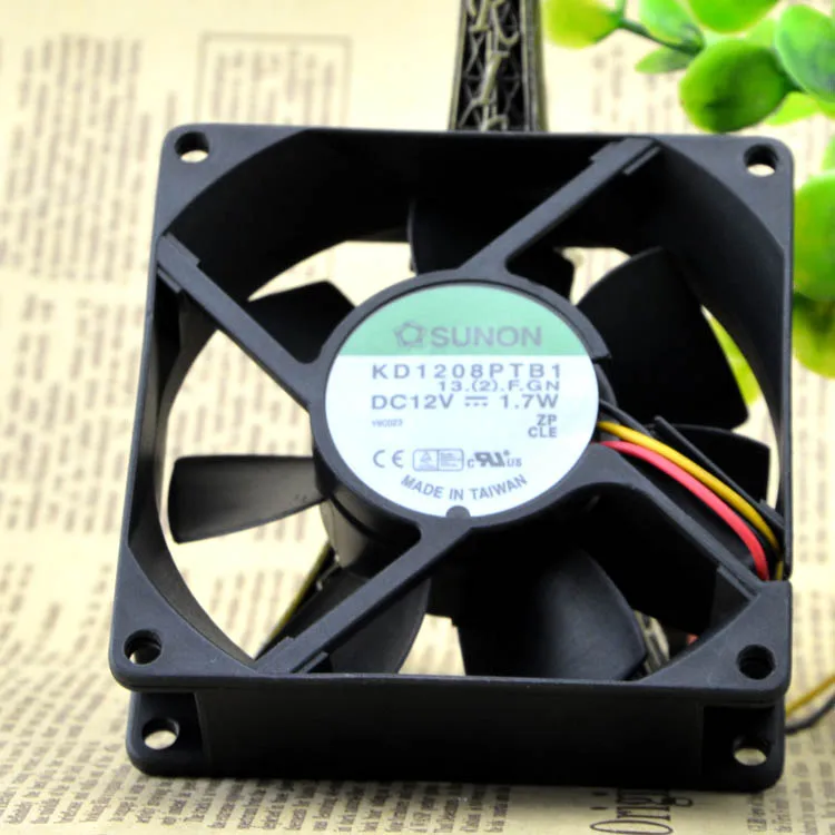 

ORIGINAL SUNON 8CM 8CM DOUBLE BALL FAN 8025 12V 1.7W KD1208PTB1