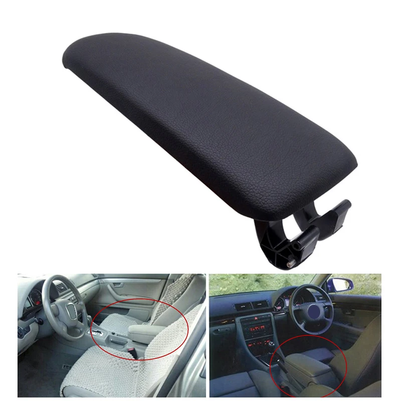 

Car Center Console Arm Rest Storage Box Lid Cover For Audi A4 B6 B7 2002-2007 Leather Car Armrest Latch Cover High Quality