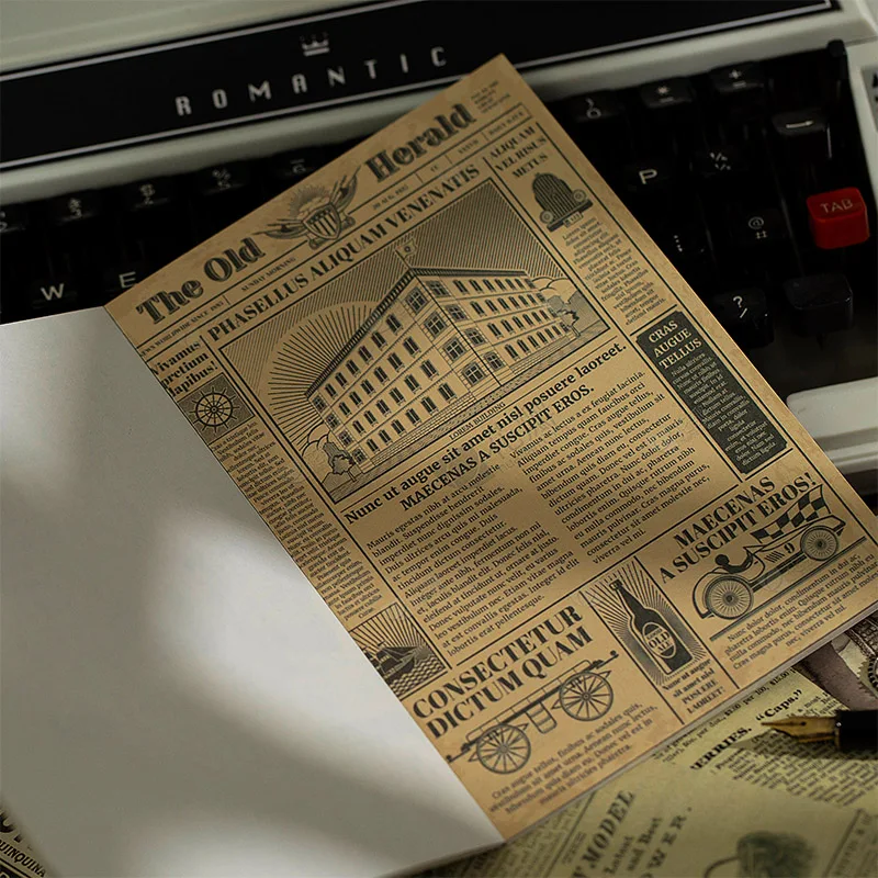 

30 pieces Material book retro romantic hand account decorative backing paper foundation paper decoration 223*130mm