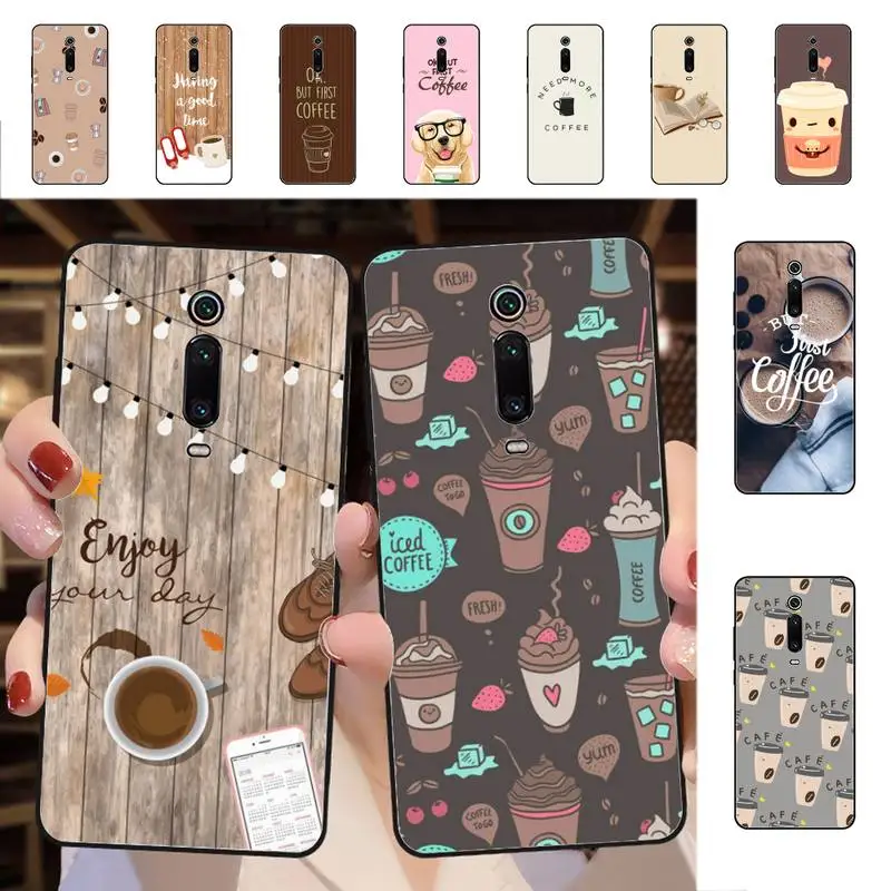 

Coffee Wine Cup Phone Case for Redmi 5 6 7 8 9 A 5plus K20 4X S2 GO 6 K30 pro