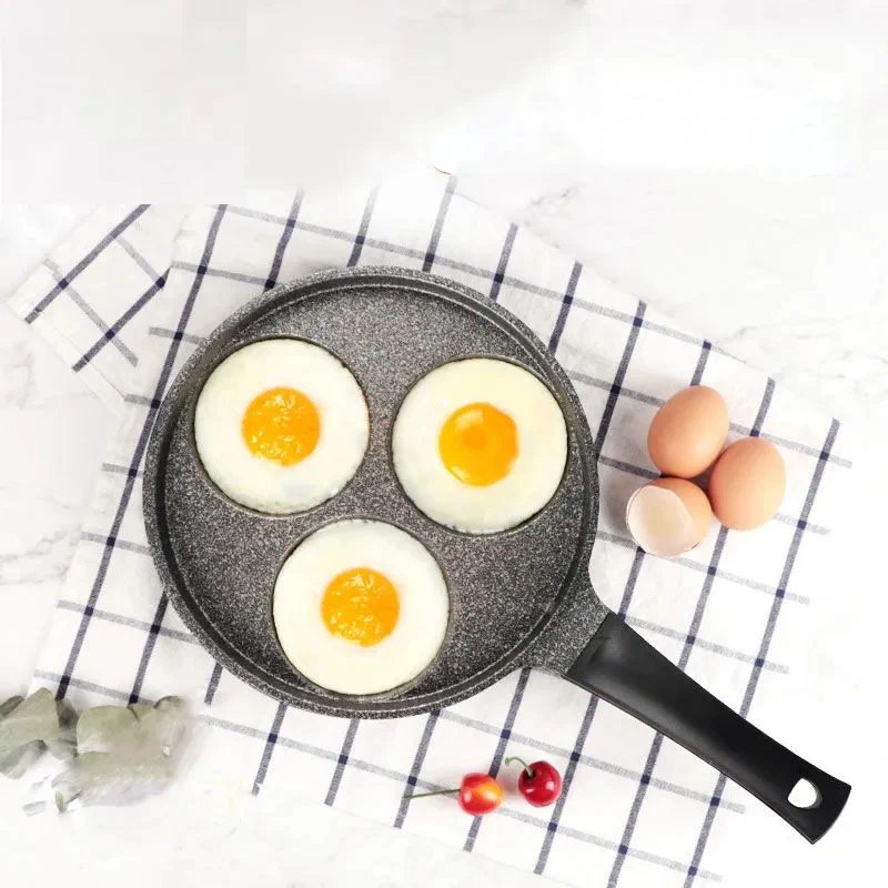 

Korean Maifan Stone Omelette Pan Three-hole Pan Breakfast Pan Multi-function Non-stick Pan Muffin Mold Dumpling Pan