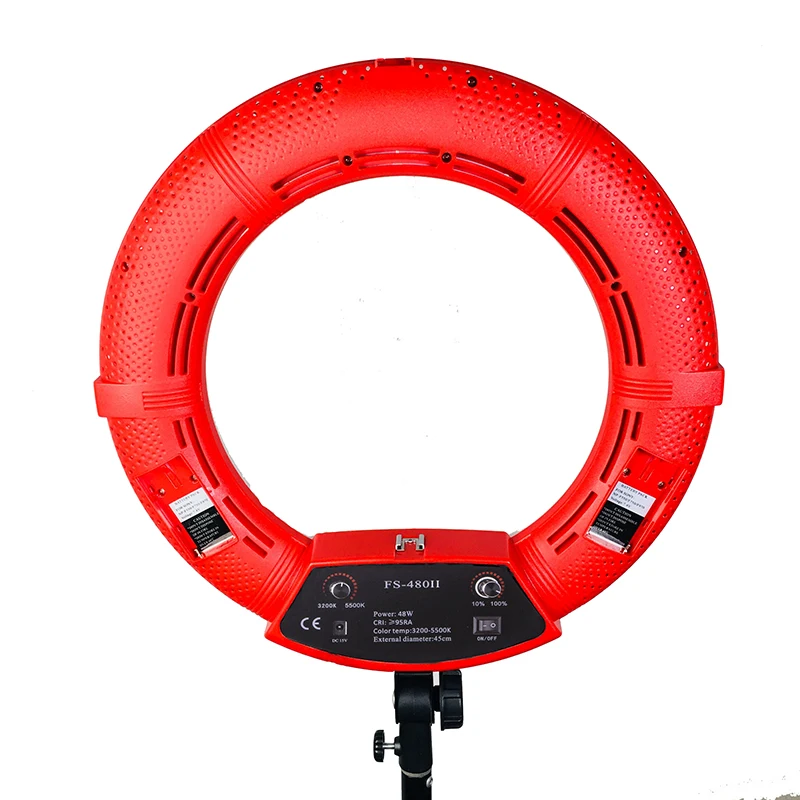 

Original Yidoblo FS-480II Make up Ring lamp 18"48W Bio-color LED Ring Light 3200-5500K Photography Dimmable Ring Lamp