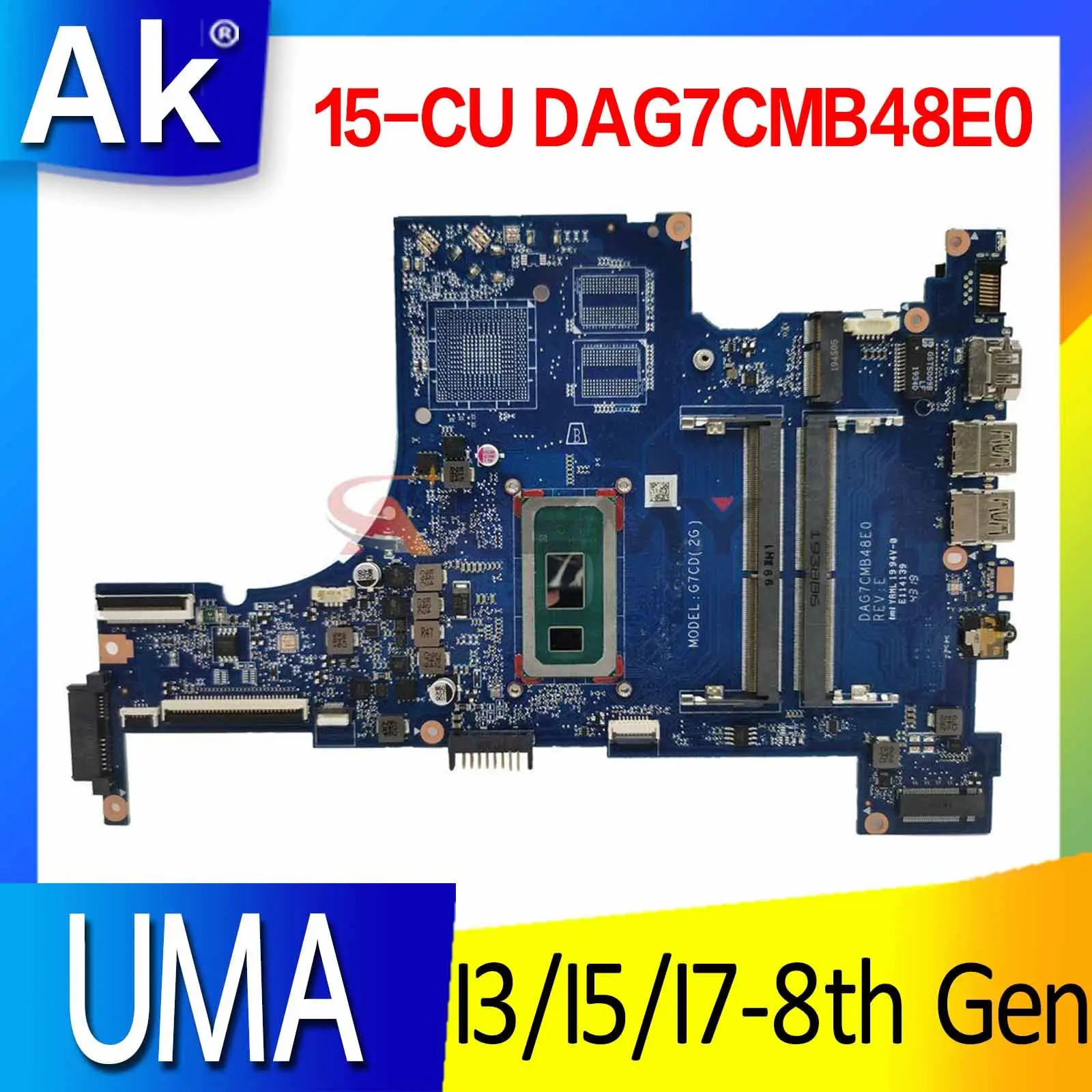 

Для HP OMEN DAG7CMB48E0 материнская плата 15TCU 15-CU 15-U Материнская плата ноутбука со стандартной идентификацией i7-8565U ЦП