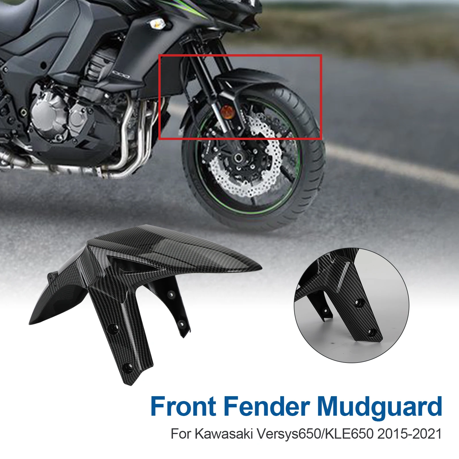 

Переднее крыло Topteng, брызговик, обтекатель для Kawasaki Versys650 KLE650 2015-2021, аксессуары для мотоциклов