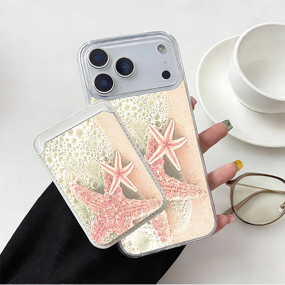Фото Чехол Starfishe для iPhone с MagSafe и держателем для карт для моделей 17, 16, 15, 14 Pro Max, 13, 12, 11 Pro Plus, 16e, 17 E, 17 Air, прозрачный №1