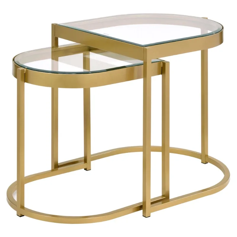 

ACME Timbul Nesting Table in Clear and Gold