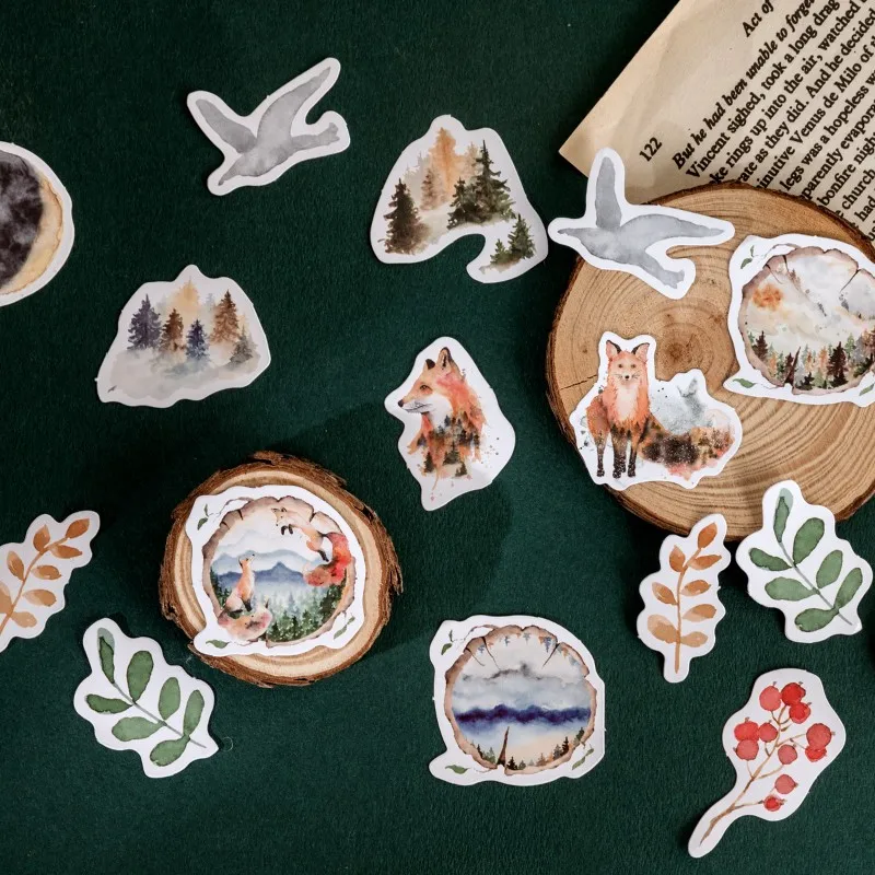 

46 шт./коробка, наклейки для дневника, скрапбукинга