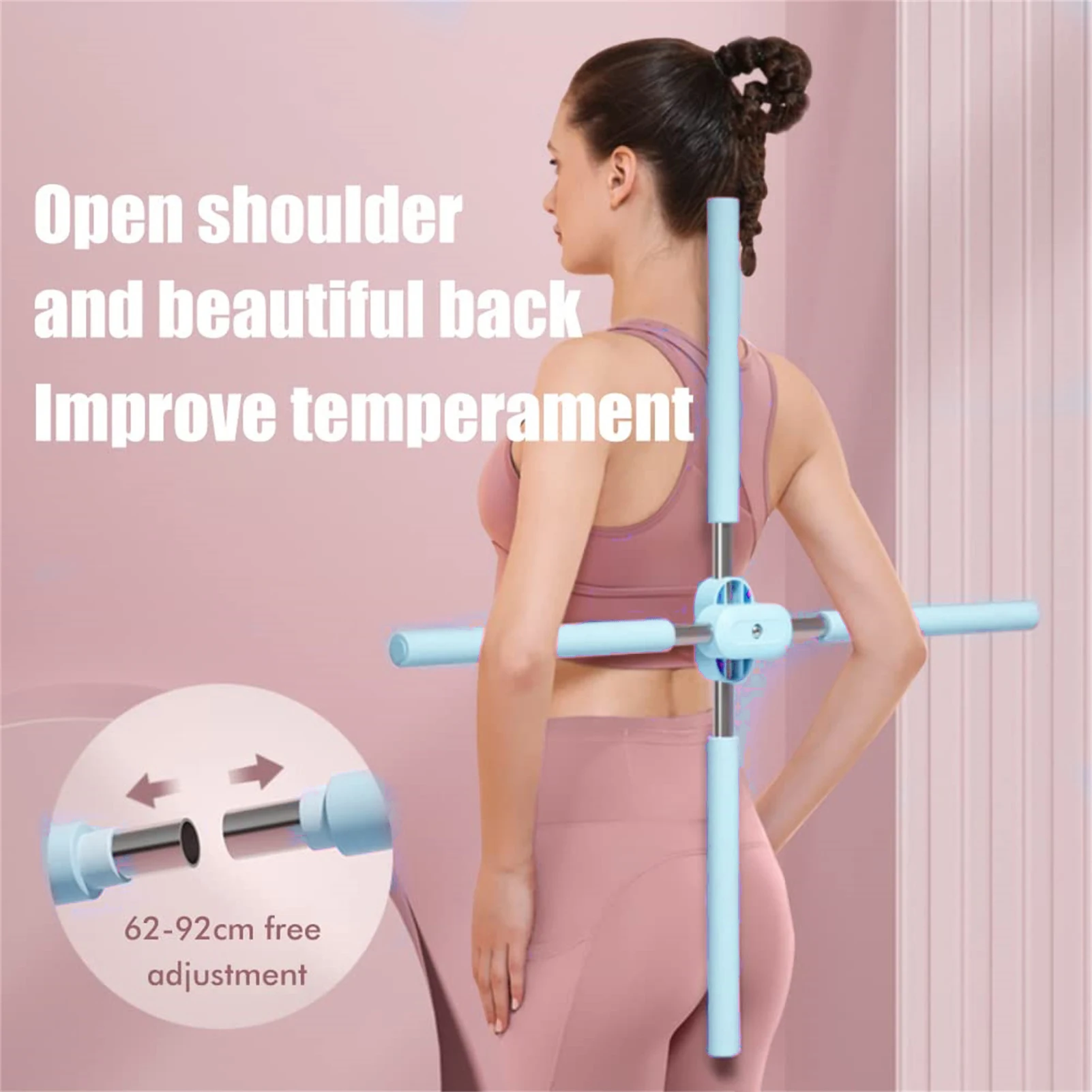 

2022 Yoga Sticks Stretching Tool Shoulder Opener Humpback Correction Stick Beauty Back Stretching Tool Posture Correction Bar