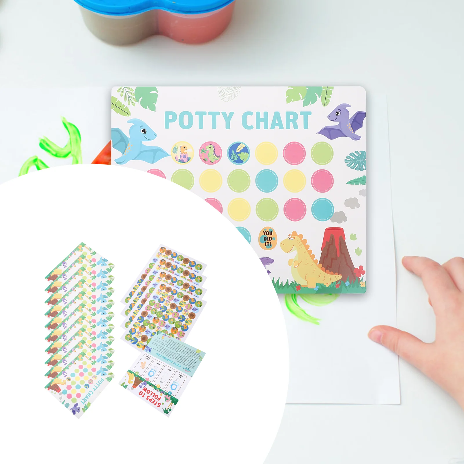 

Potty Training Chart Sticker Tool Kids Decals Toddlers Boys Essentials Stickers
