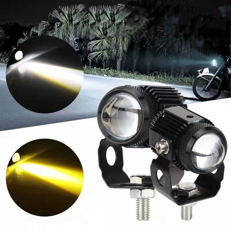 

Motorcycle LED Headlights 30W White and Amber 1.3" LED Aux Spotlight For Jeep Tractor Truck ATV UTV SUV Boat Driving Fog Lights