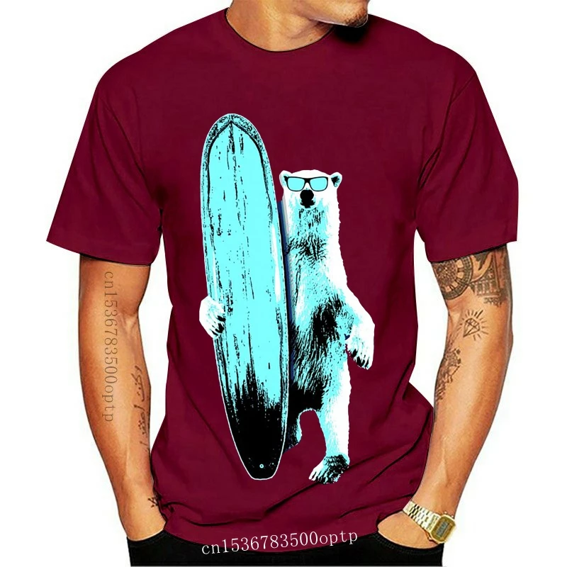 Мужская одежда новинка Пляжная Гавайская футболка с принтом медведя и