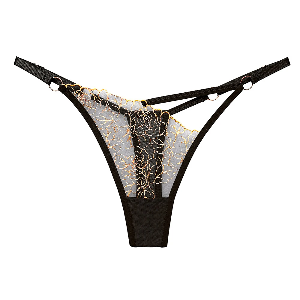 

Adjustable Waist Sexy G-string Womens Lace Briefs See Through Lingerie Seamless Thong Erotic Underwear Panties T-Back Underpants
