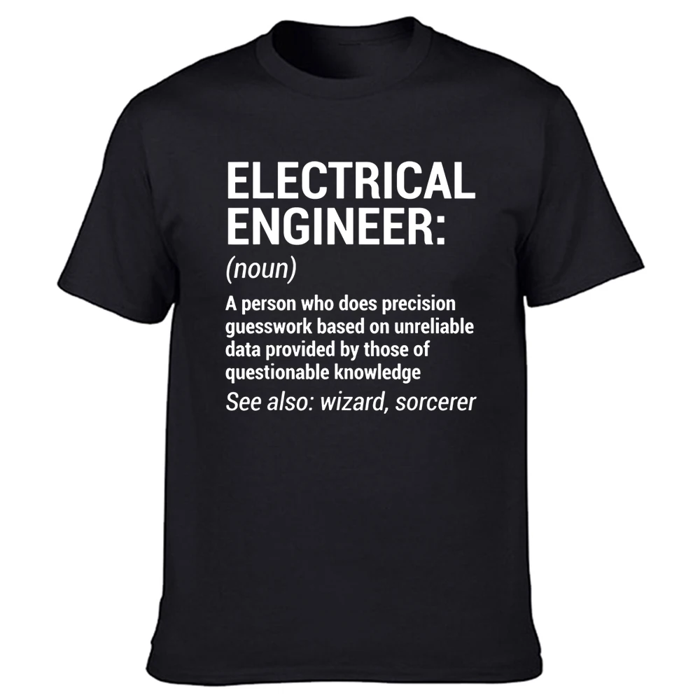 

Футболка с изображением электроинженера, забавные инженерные подарки, Мужская хлопковая футболка с графическим рисунком, уличная одежда с ...