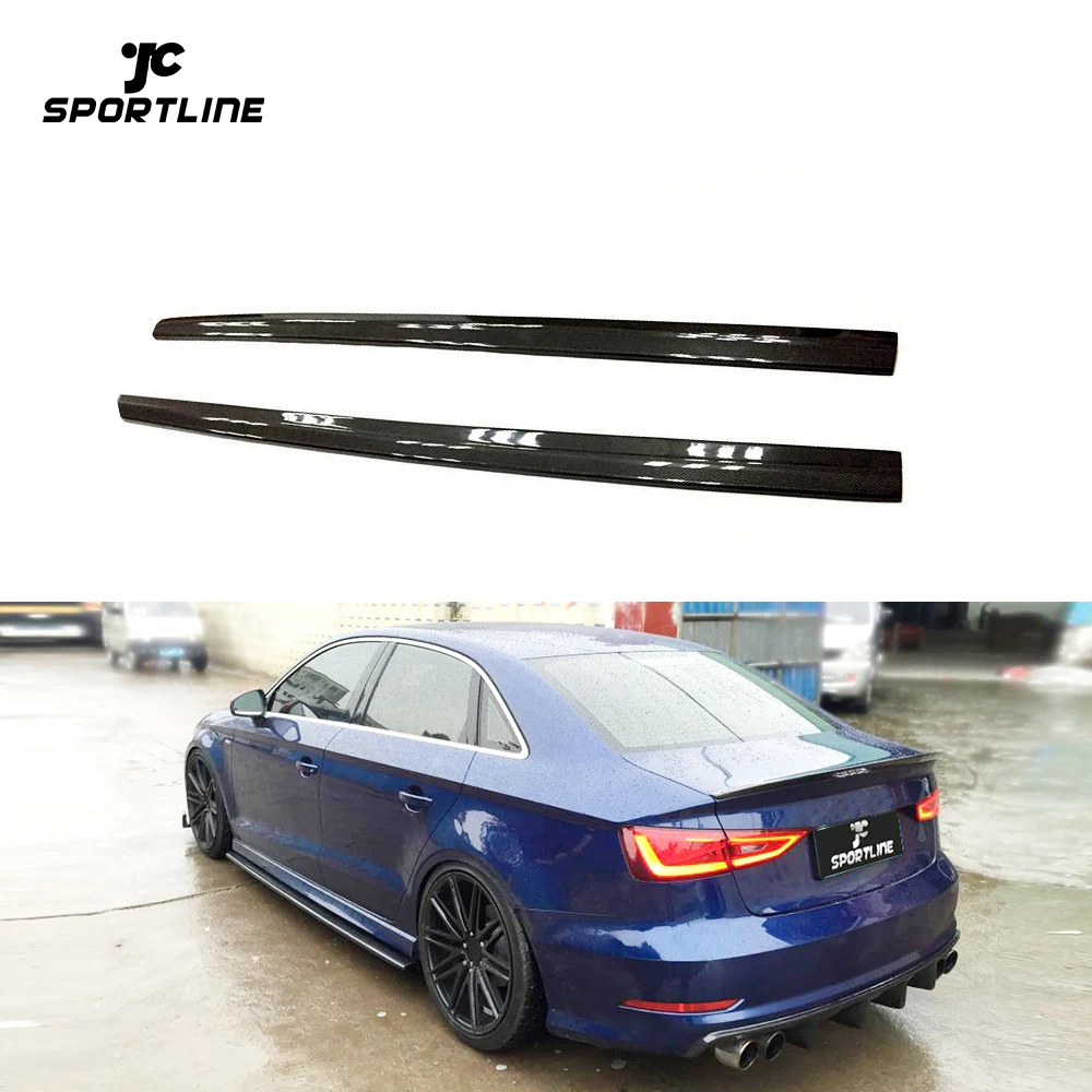 

Carbon Fiber S3 Side Skirts Extension for Audi A3 8V SLINE S3 Sedan 4-Door 2013-2019