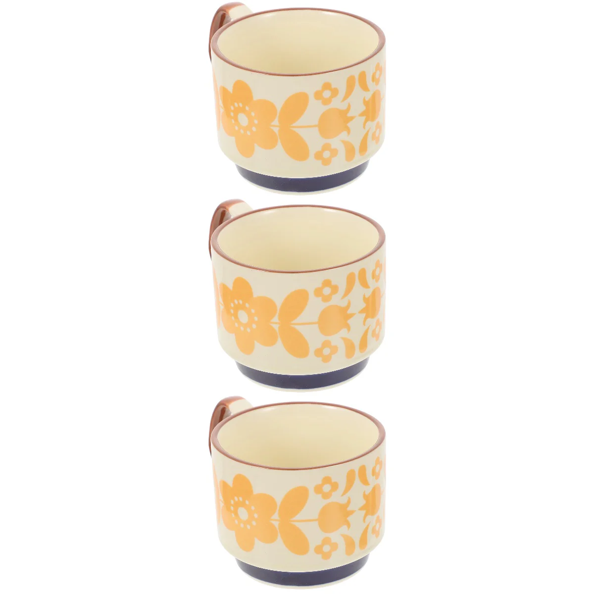 

3x Cup Coffee Cups Latte Office Coffee Mug Latte Mug Ceramic Mug Coffee Cup Ceramic for Kitchen Home Coffee Storage