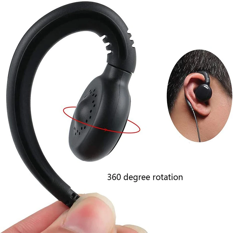 2 Pin Walkie Talkie Earpiece Headset with PTT Mic Compatible with Motorola CP200 CP200D CLS1110 CLS1410 CLS1450 GP300 GP308