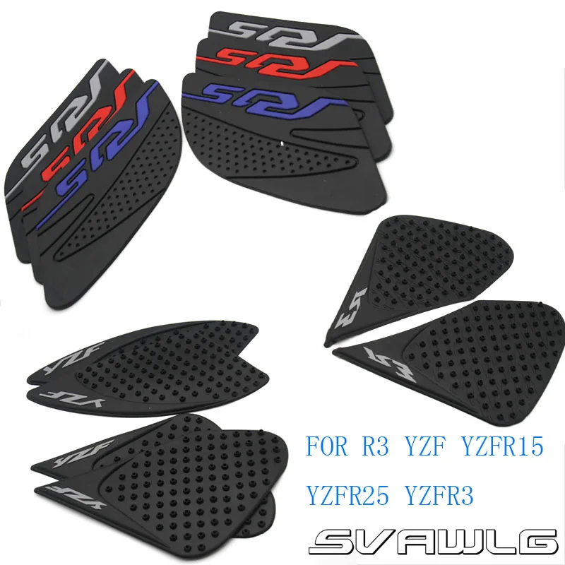 

1 Pair For Yamaha YZF R3 R25 R15 YZFR3 YZFR25 YZFR15 Protector Anti slip Tank Pad Sticker Gas Knee Grip Traction Side