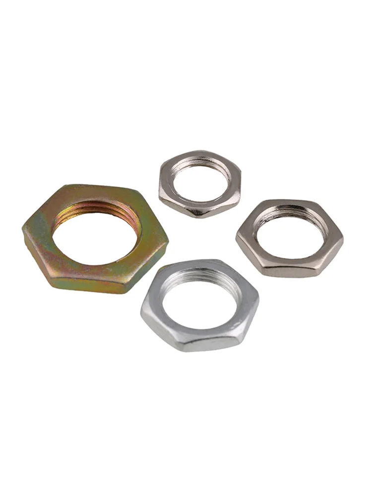 30pcs M9 M10 M12 thin nut muff sleeve hexagon nuts color zinc plating muffs 
