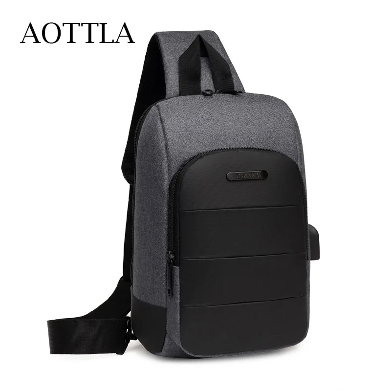 

AOTTLA Chest Bag Men Shoulder Bag Oxford Cloth High Quality Men's Bag Brand New Crossbody Backpack Teenager Travel Messenger Bag