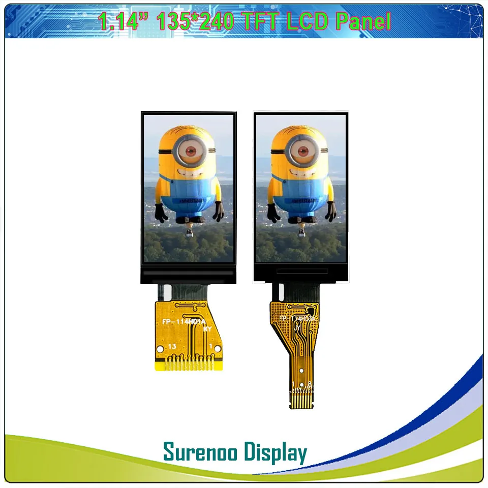 

1.14" inch 135*240 135240 Serial SPI IPS TFT LCD Module Display Screen Panel LCM Build-in ST7789 Driver
