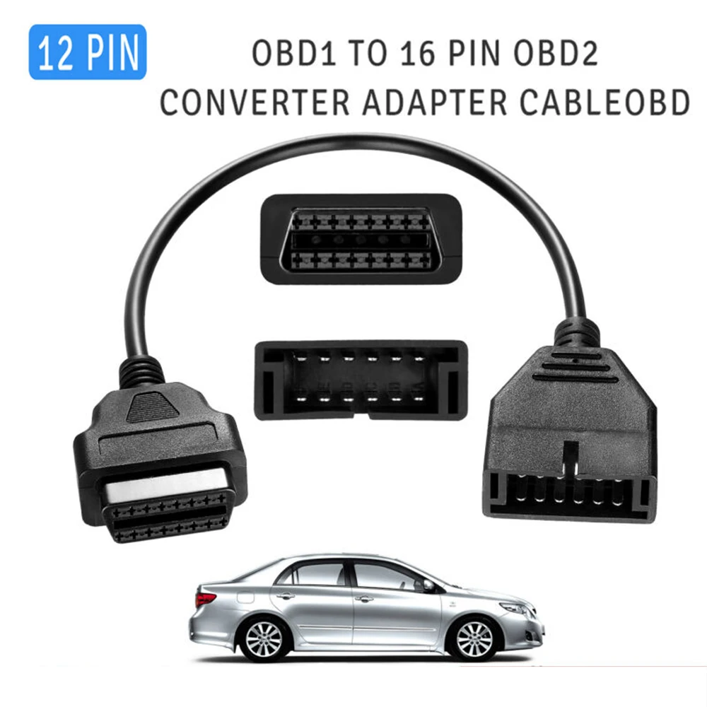 Автомобильный диагностический разъем для GM OBD 12 Pin OBD1 до 16 OBD2 конвертер адаптер