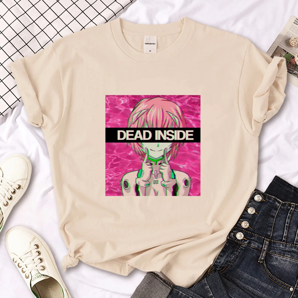 

Dead Inside Tee women Japanese streetwear anime top female comic clothes
