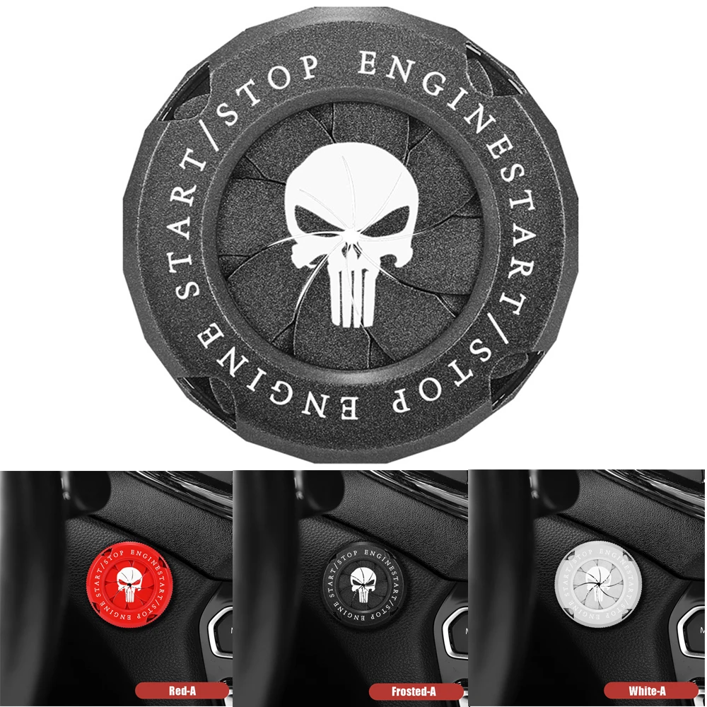 

Engine Start Stop Button Cover Zinc Alloy Ignition Switch Protection Cap One-key Start Rotating Protective Cover for Most Cars