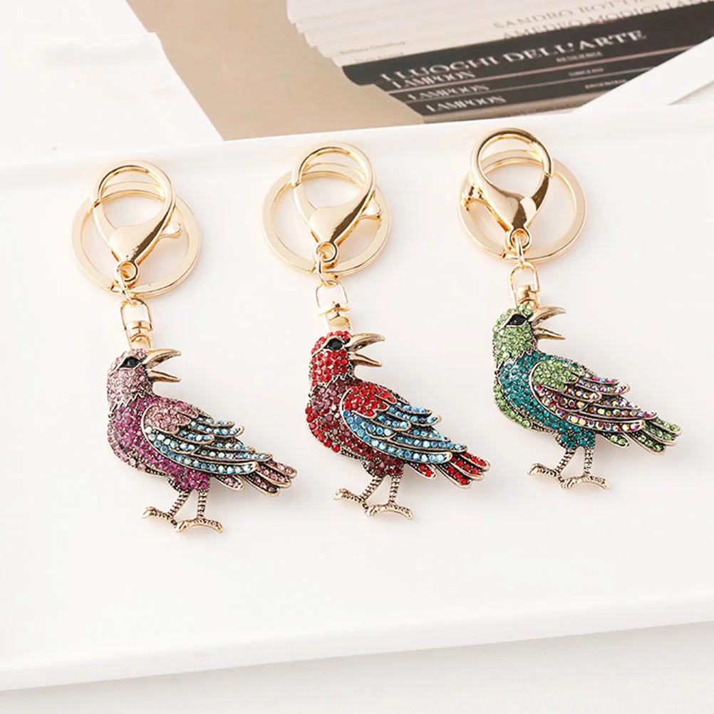 

3 Pcs Reliable Key Chain Ornament Decorations Fashion Pendant Car Alloy Keyring