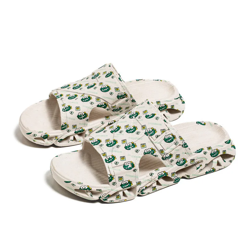 

Мужские уличные пляжные тапочки, повседневные шлепанцы на толстой подошве, с открытым носком, весна-лето 2023