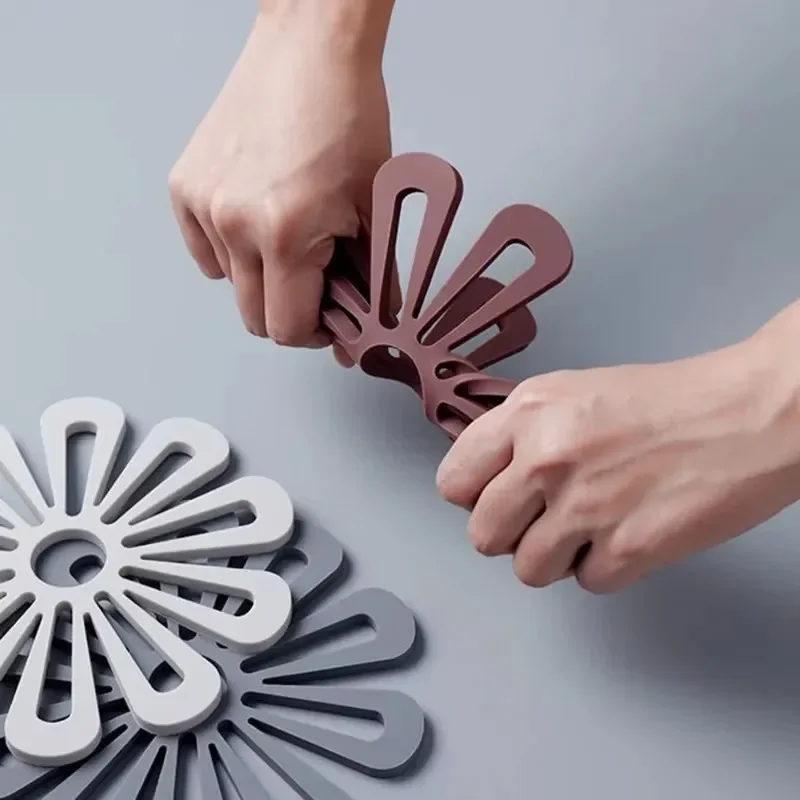 1 шт. новый кухонный коврик для кастрюли в форме цветка держатели кастрюль и