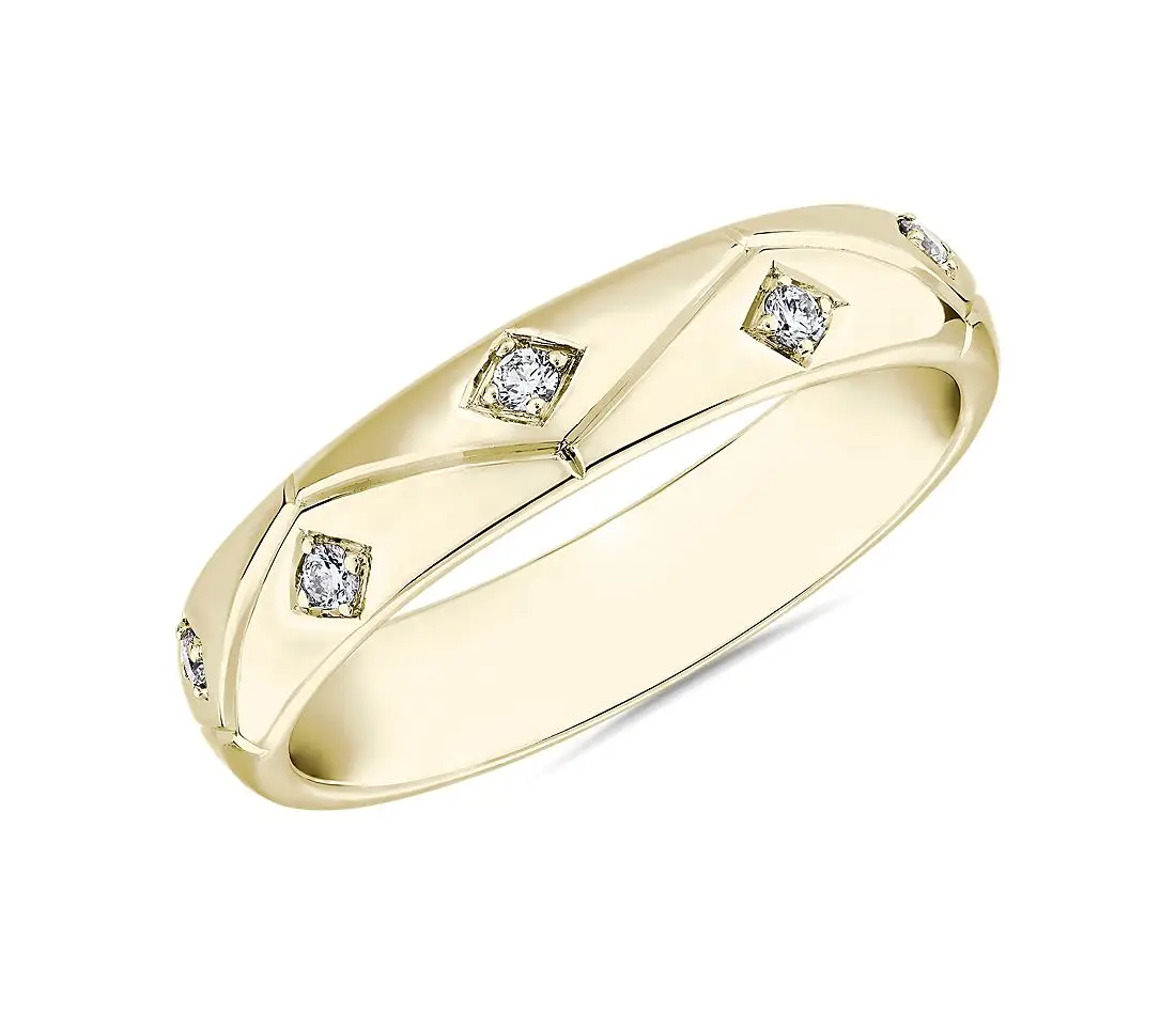 

JOVOVASMILE JOVOVASMILE Moissanite Mens Rings Silver 925 Plated Gold 10pcs Total 0.11carat Round Cut Wedding Engagement For Guy