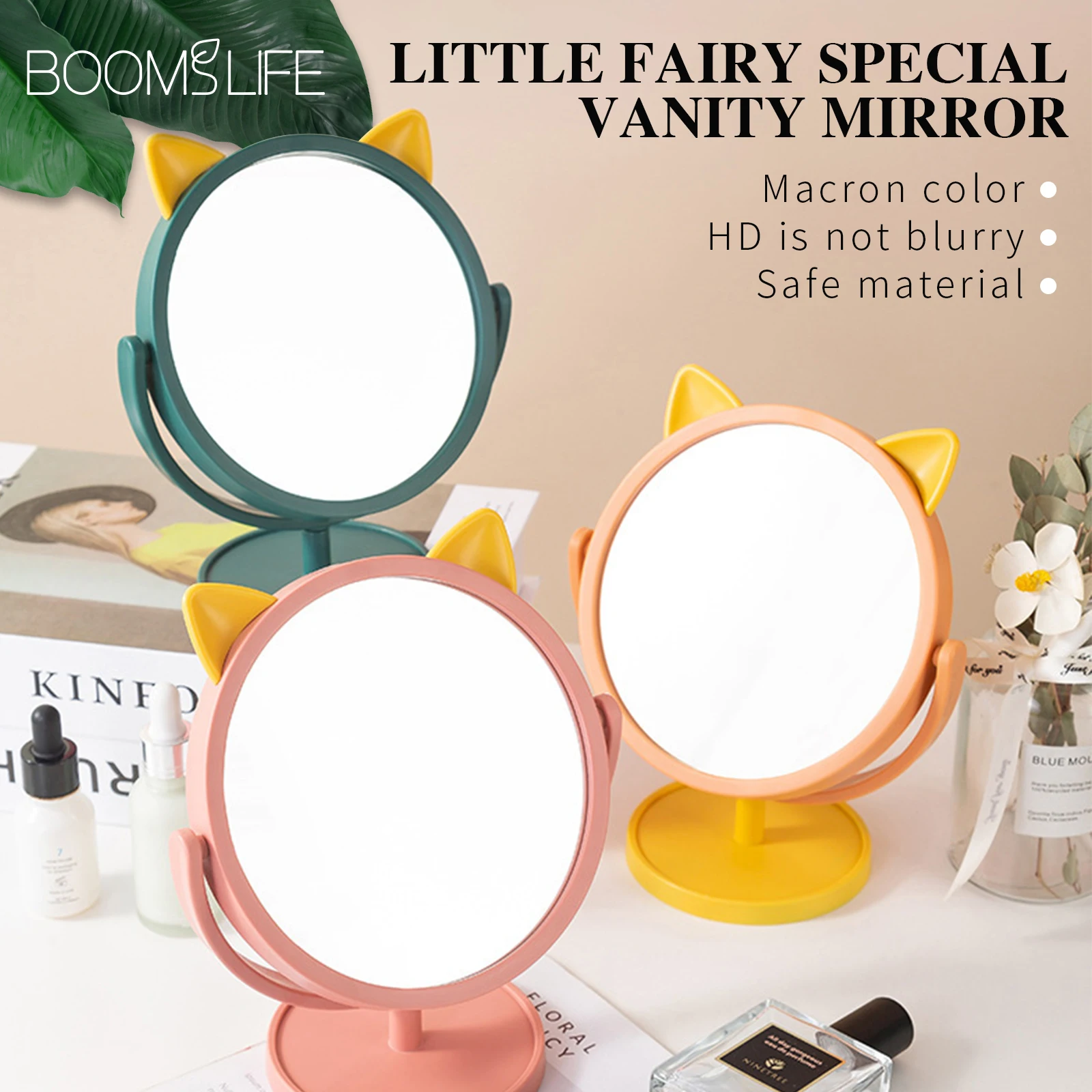 

Makeup Mirror Cartoon lovely Vanity Mirror Decorative Cosmetic Mirror Girl Student Dormitory Mirror Portable Home Small Mirror