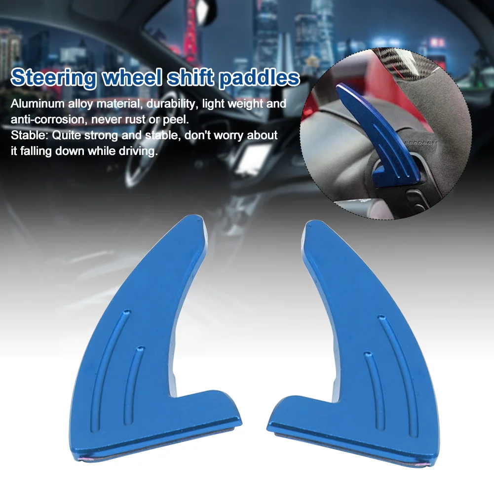 

1pair Styling Car Extended Shifter Steering Wheel Paddle Decoration Trim Accessories Cover Adhesive for Dodge Challenger