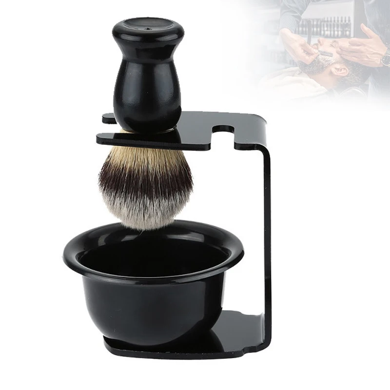 

Professional Men Beard Brush Set Soap Bowl Stand Shaving Brush Mustache Facial Cleansing Tool Wholesale