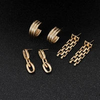 earrings 925 silver needle earrings c shaped earrings female design fashion new 14k gold color protection earrings long