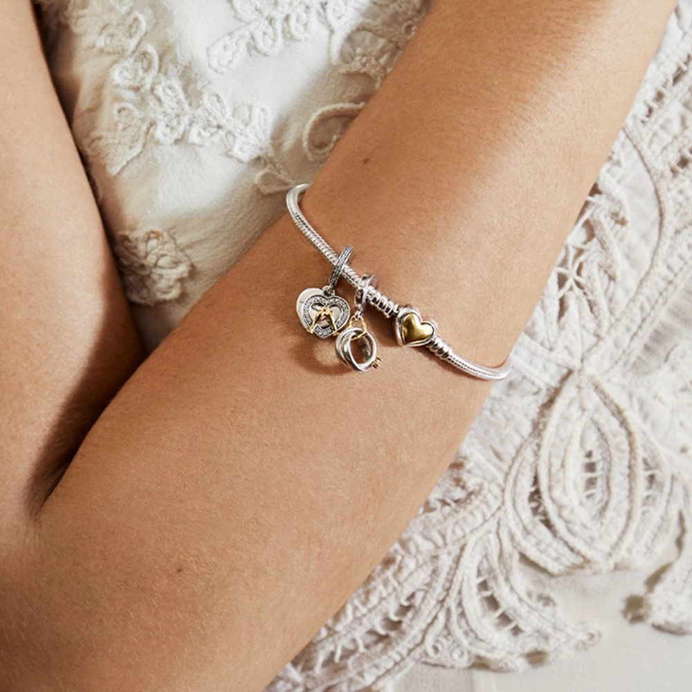 Браслеты с шармами Pandora 92 Серебряные Оригинальные моменты куполообразные