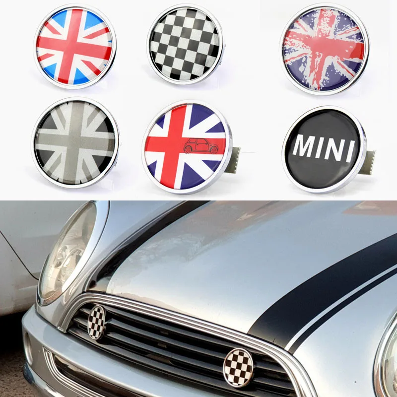 

Car 3D Metal Front Grille Emblem Badge Sticker Mini Cooper Accessories Countryman ClubmanAccessories all version