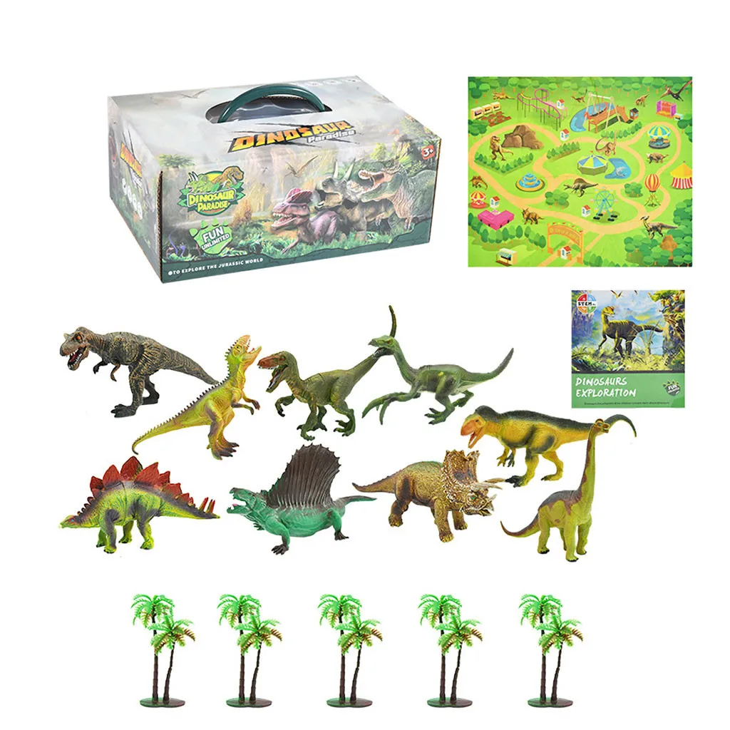 

Educational Gift Toy Trees Dinosaur Realistic Activity World Play Mat Christmas Education