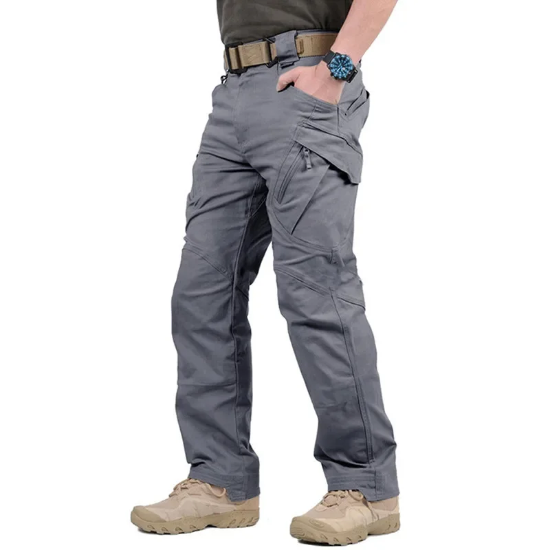 

Brand IX9 City Tactical Cargo Pants Men Army Military Pants Outdoor Mult-pockets Stretch Flexible Man Casual Long Trousers