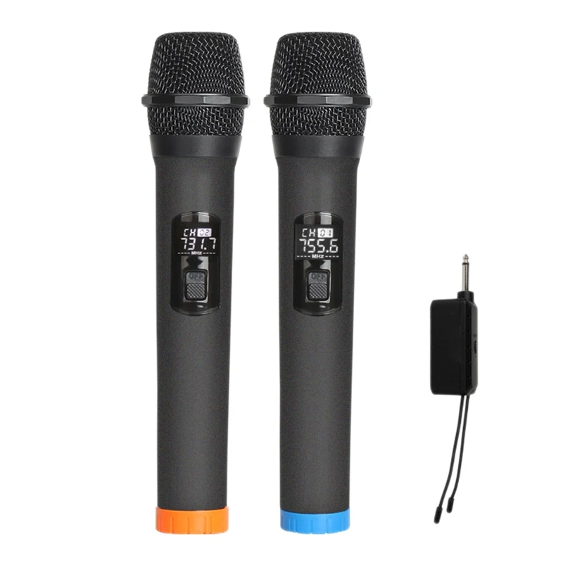 

Беспроводной микрофон, динамический караоке-микрофон «один на два» с приемником для встреч/предметов/искусств, конденсаторный микрофон