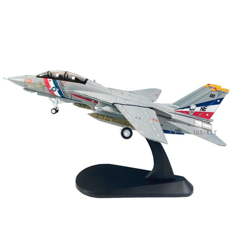 Фото Масштабная модель военного самолета F-14D Tomcat (F-14 Bounty Hunter) США, 1:100, готовая коллекционная модель из литого металла, украшение №2