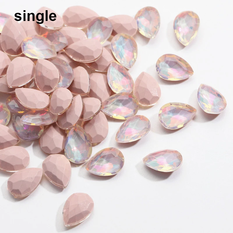 

50PCS Japanese Glitter Nail Rhinestone Nail Art Ice Brown Coffee Drill Manicure Decorations 3D Crystal Gems Rhinestone DIY Shiny