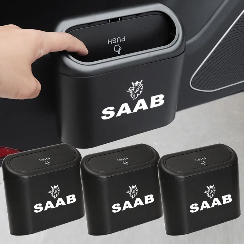 

1pcs Car Trash Can Hanging Trash Can Dust Box For SAAB 93 Vector Aero Pantalla Radio Android 95 Gripen Car Interior Accessories