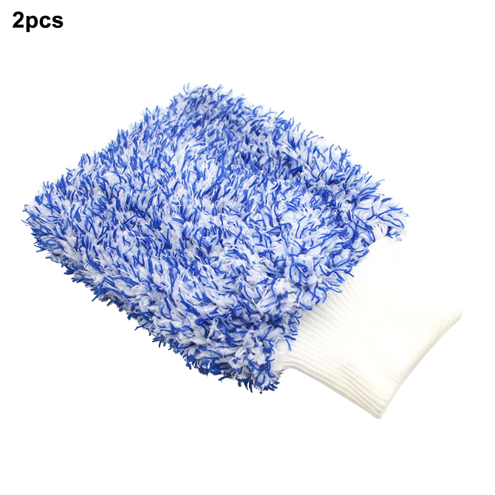 

Перчатка для мытья автомобиля, двусторонняя митенка без ворса, впитывающая пыль, практичная, против царапин, микроволокно, 2 шт.