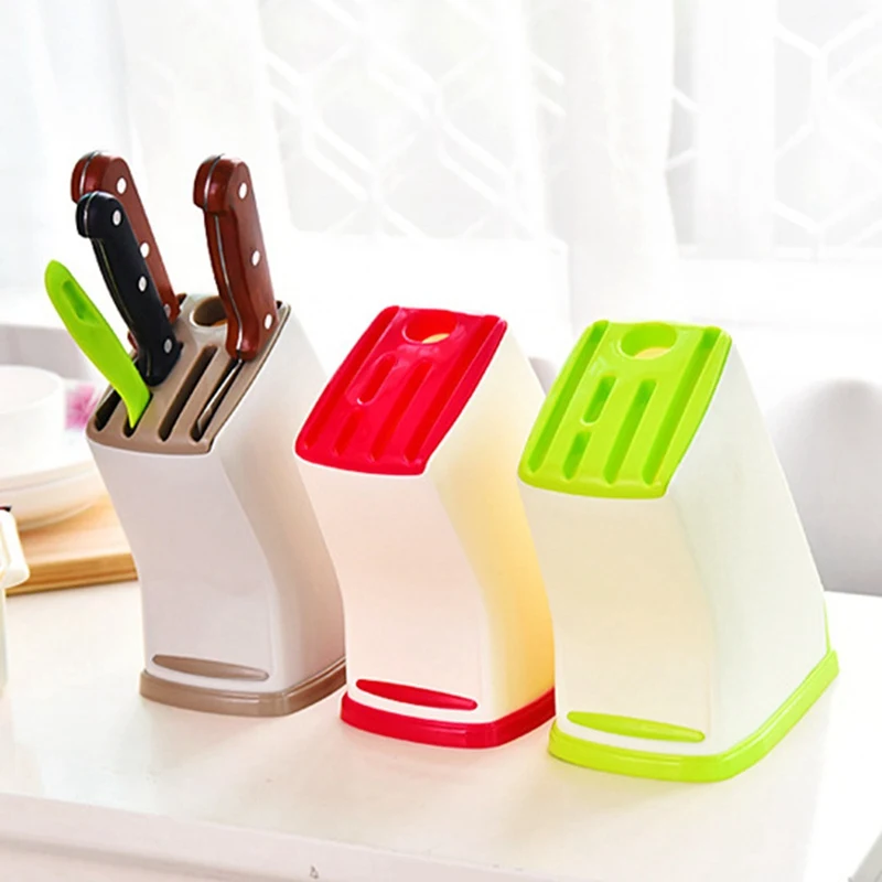 

Multifunctional Knife Storage Rack Universal Knife Inserted Storage Rack Light Drain Plastic Kitchen Household Knife Holder