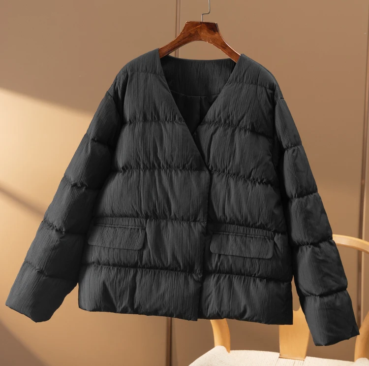 Spring New 2023 Abrigo Mujer  Casacos Femininos Inverno 2022  90%  White Goose Down  Casual  Winter Coats Women