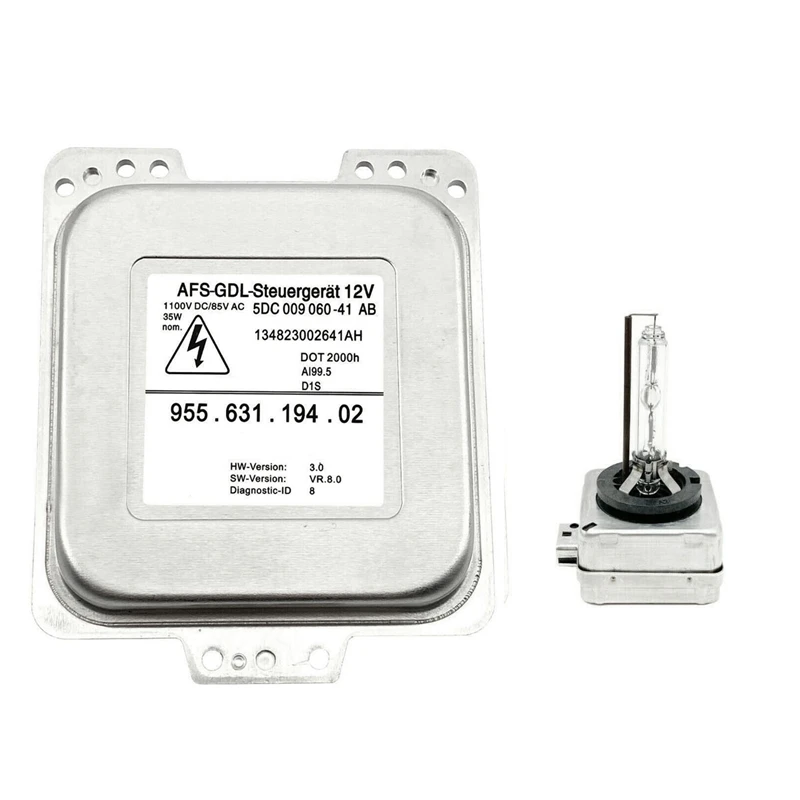 

New For 08-10 -Porsche Cayenne Headlight Xenon Ballast HID Control Unit Module & D1S Light Bulb Kit 95563119403